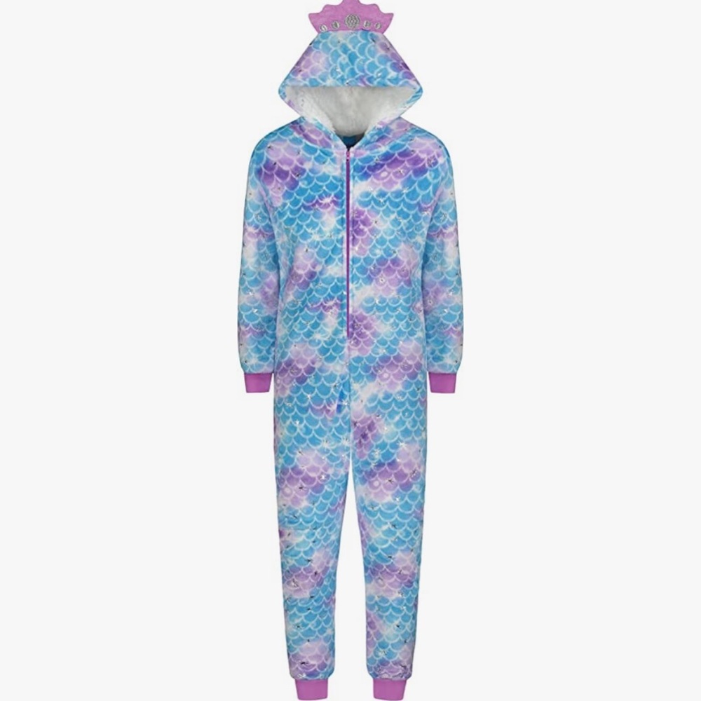 Sleep On It Kids Big Girl Mermaid Onesie Size Large 14 / 16 New with Tags - Picture 3 of 11
